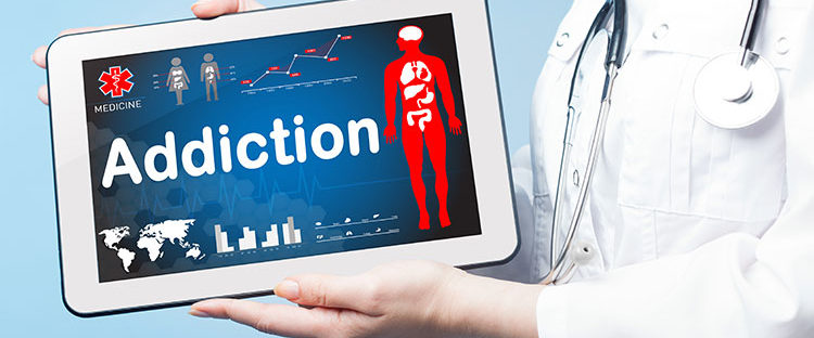 Addiction Treatment on Doctor's Tablet