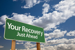 Green Recovery House Sign