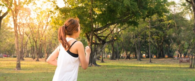 Woman Running for Healthy Immune System