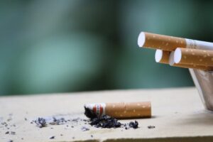 Cigarettes of an addict