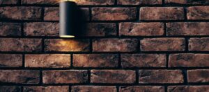 Red bricks with light in Massachusetts sober living house.